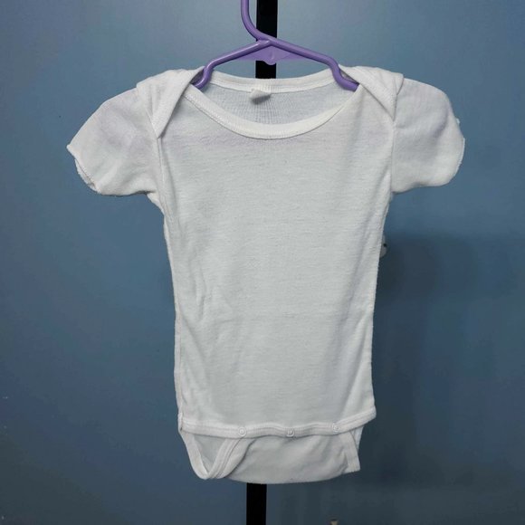 4/$10 Infant White Onesie |Size: M - Picture 1 of 4